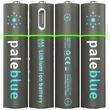 Pale Blue Li-ion Rechargeble AAA battery